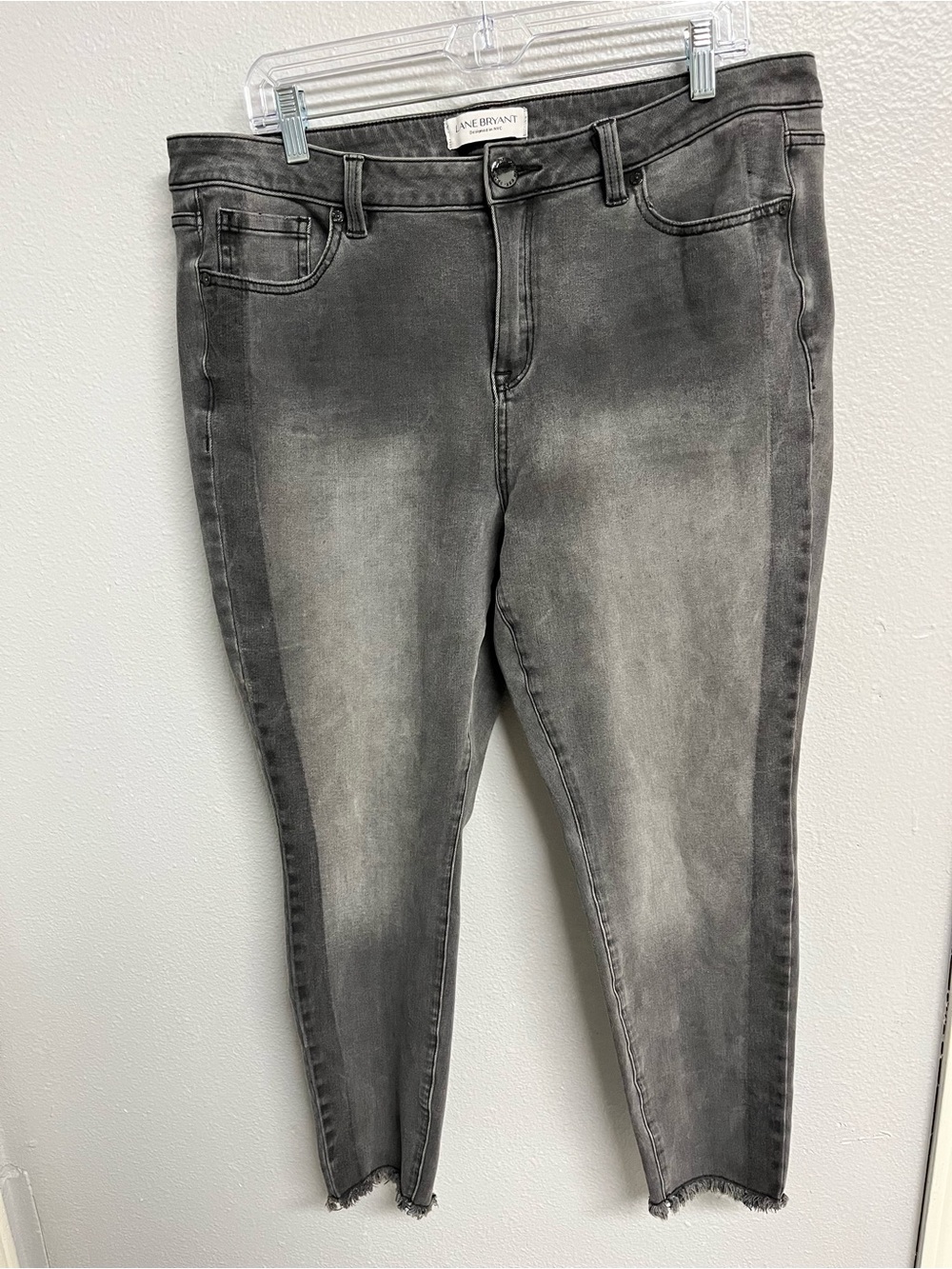 Lane Bryant Gray Washed Ankle Skinny Jeans